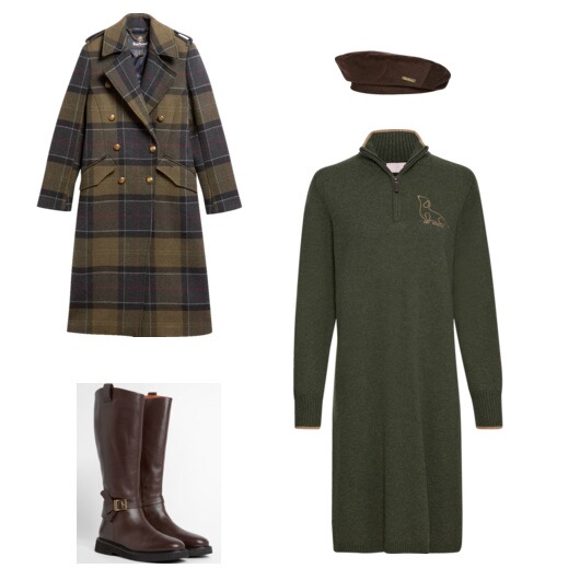 Stilvoll im Tartan-Mantel!