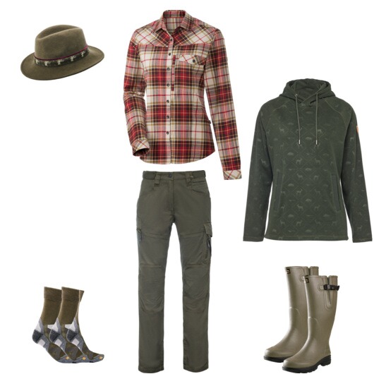 Ein exklusives Jagdoutfit für Jägerin.
