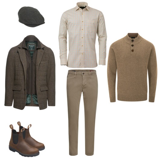 Herbstliche Farbwelten! Ein anspruchsvoller Look in Beige- und Brauntönen.