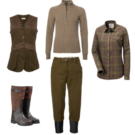 Entdecke die perfekte Kombination aus Funktionalität und Stil mit diesem Outfit im klassischen Jagd-Look.