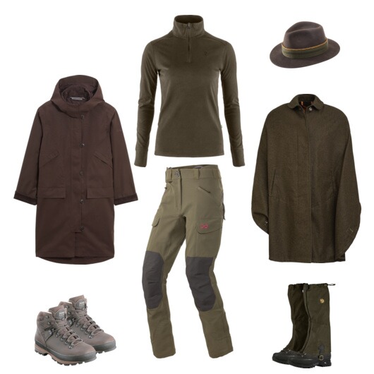Wie Jägerinnen stilvoll dem Wetter trotzen! Eleganz und Wetterfestigkeit souverän vereint.