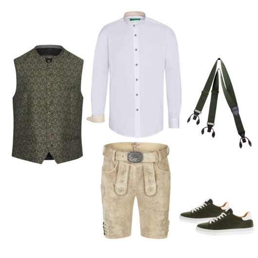 Der neue Trachten-Look in Beige, Olive und Weiß.