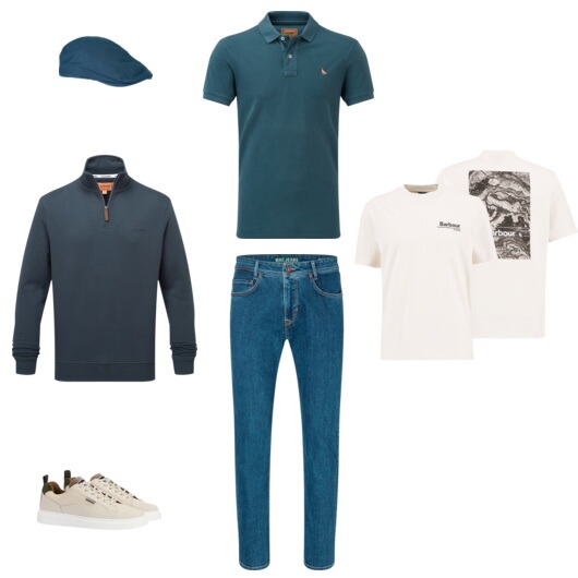 Frühlingsfrische in Blau und Beige.
