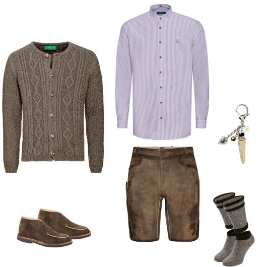 Ein alpiner Look mit Streifenhemd und Wohlfühl-Strick