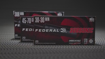 .30-30 Win. Fussion Subsonic 11g/170grs, Federal Ammunition