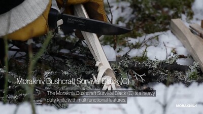 Couteau Bushcraft Survival His-Vis Orange, Morakniv
