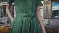 Halbarm-Kleid mit Gürtel, Luis Steindl