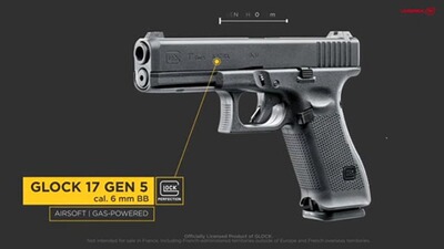 Airsoft Pistole 17 Gen5 GBB, Glock