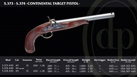 Continental Target muzzleloader pistol, Davide Pedersoli