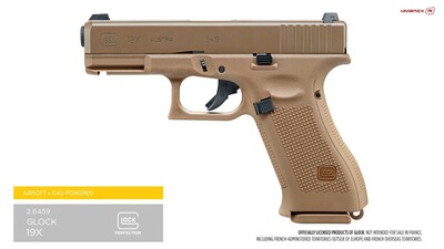 Airsoft Pistole 19X Coyote GBB, Glock