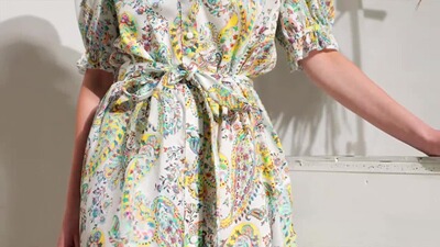 Paisley-Halbarmkleid, White Label