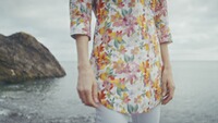 Lange Bluse mit Blumenmuster, HIGHMOOR