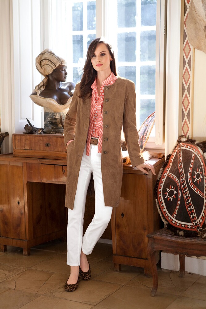 Leather coat made of goat suede, Brigitte von Schönfels