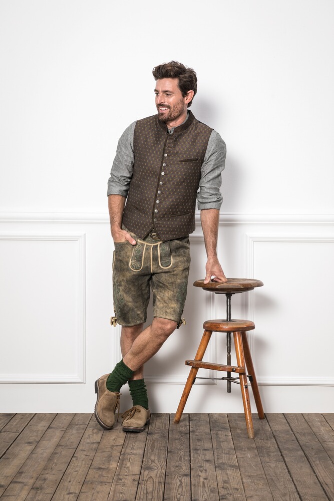 Kurze Lederhose mit Gürtel, Almsach