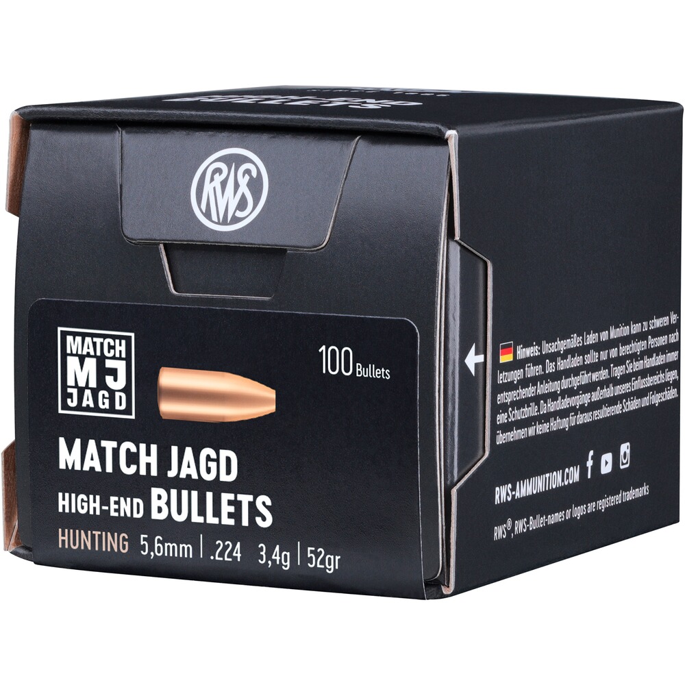 Geschosse .224 3,4g/52grs. MJ/SG