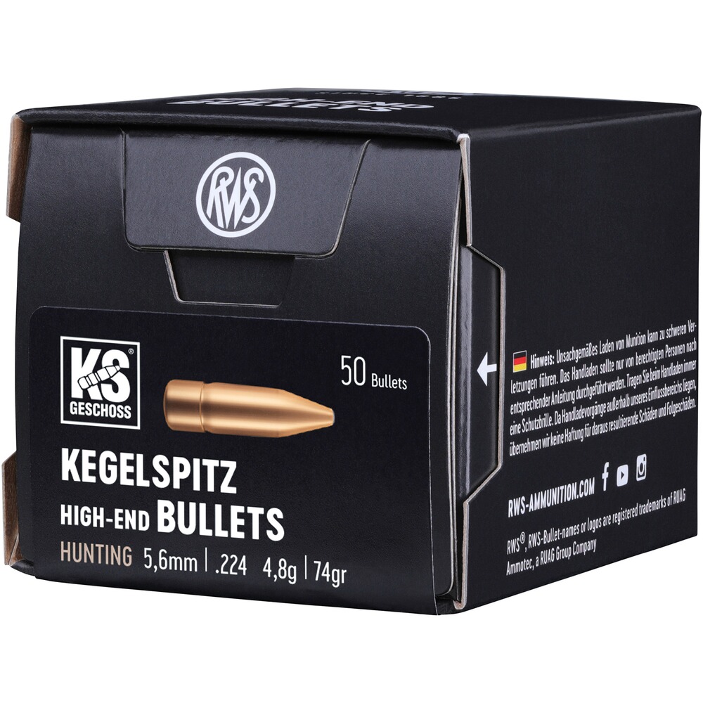 Geschosse .224 4,8g/74grs. KS