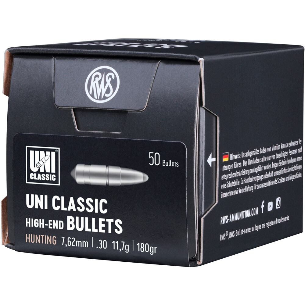 Geschosse .308 11,7g/180grs. UNI Classic