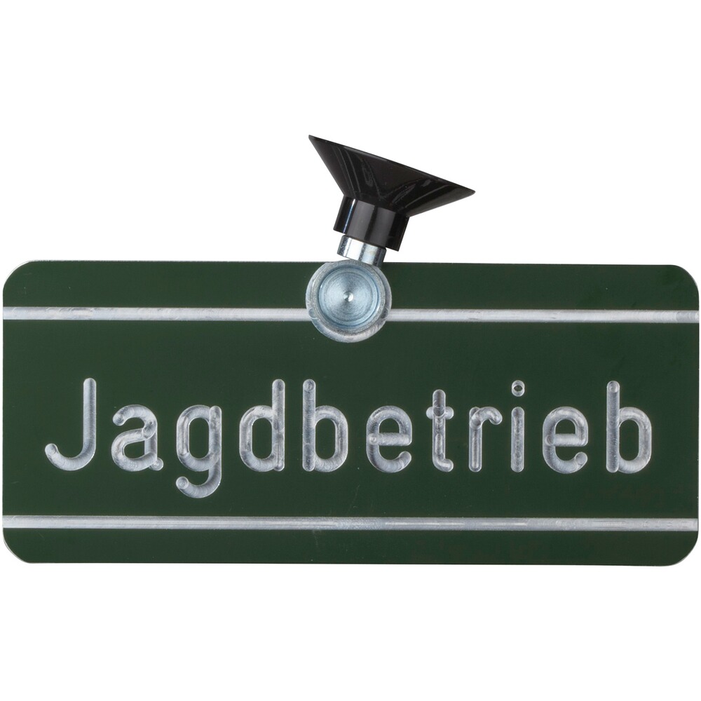 Autoschild Jagdbetrieb