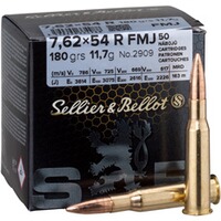 7,62x54 R Vollmantel 11,7g/180grs., Sellier & Bellot