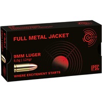 9 mm Luger Vollmantel 8,0g/124grs., Geco