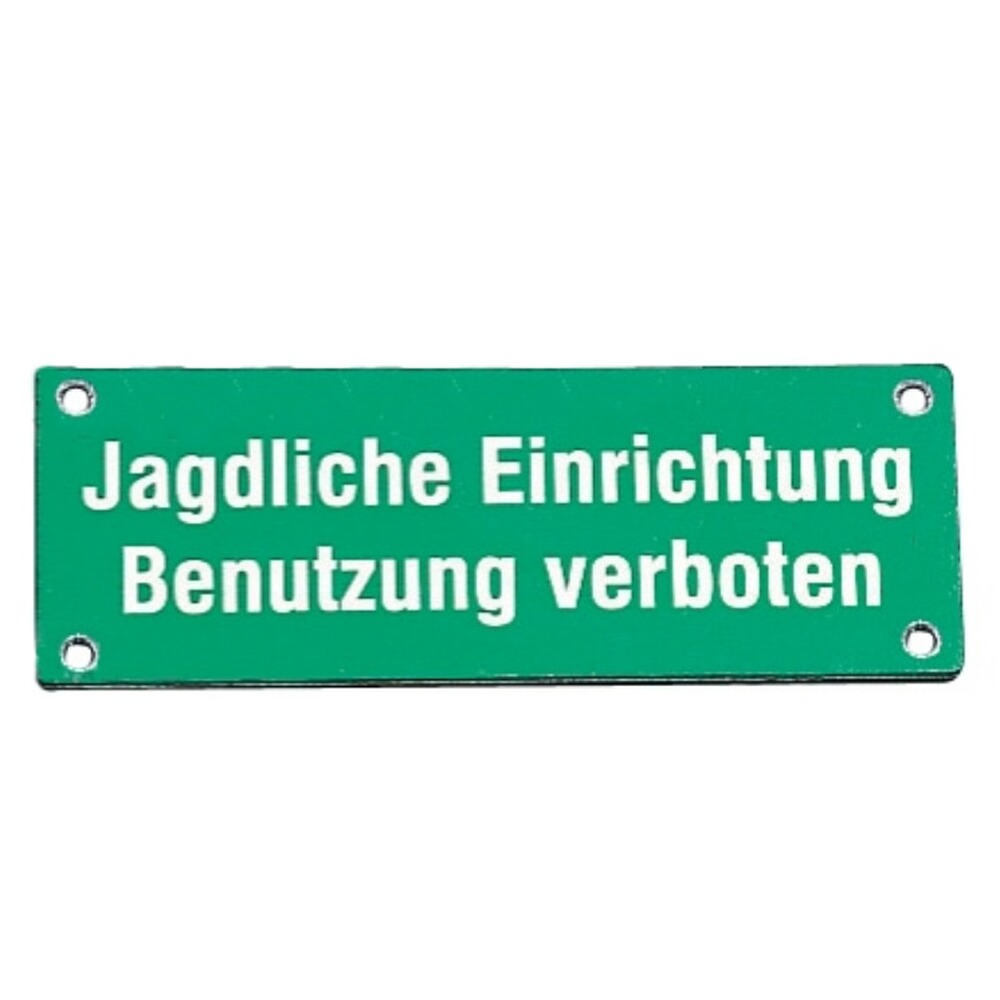 Schildchen für Reviereinrichtungen, Leichtmetall