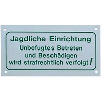Schild für Reviereinrichtungen, Dr. Gmünder