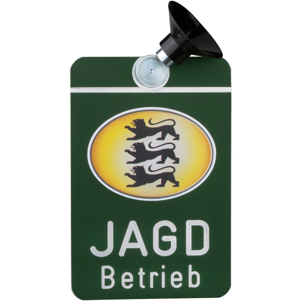 Autoschild Jagdbetrieb