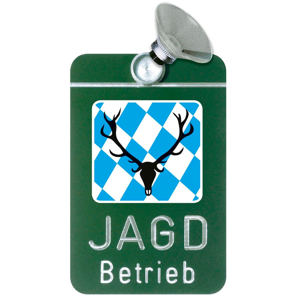 Autoschild Jagdbetrieb