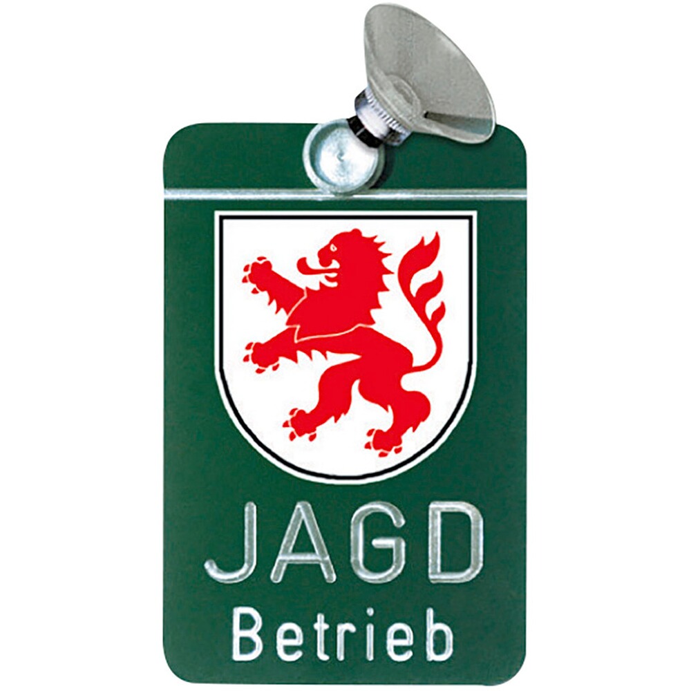 Autoschild Jagdbetrieb