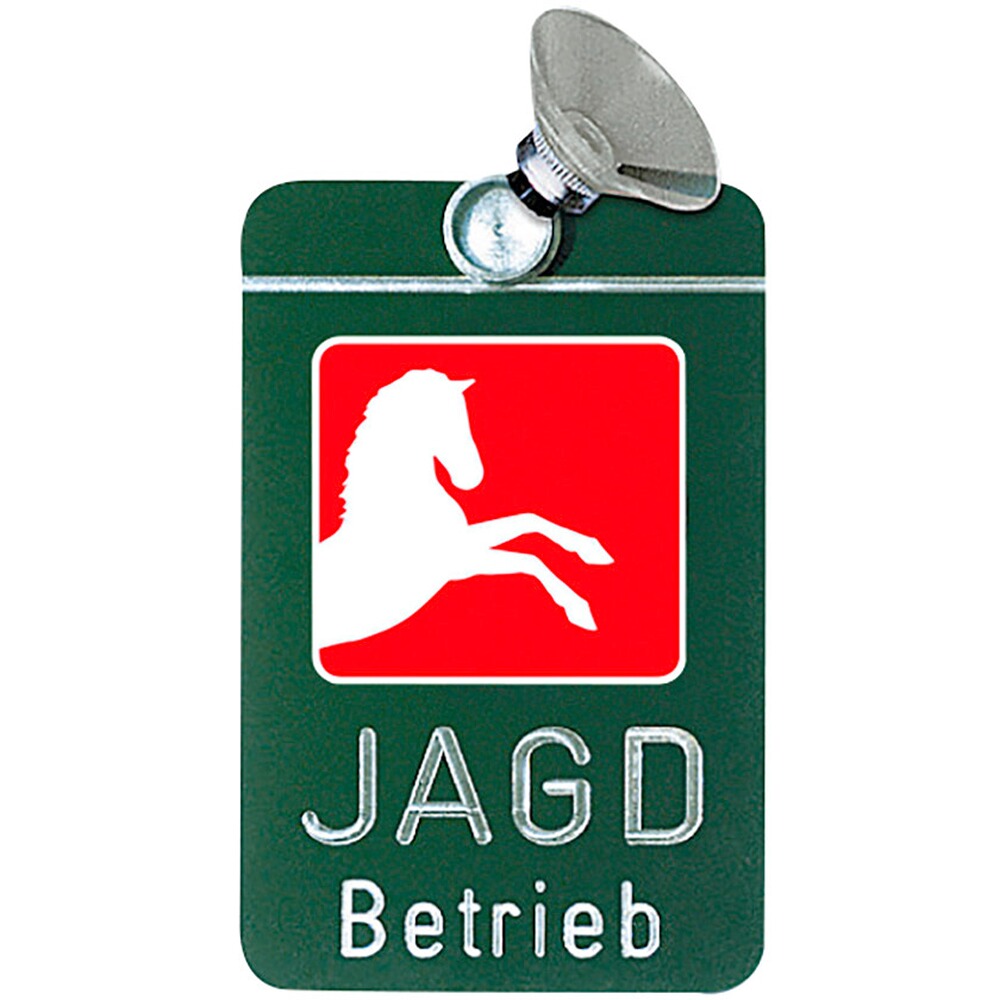 Autoschild Jagdbetrieb