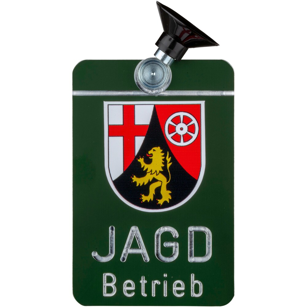 Autoschild Jagdbetrieb