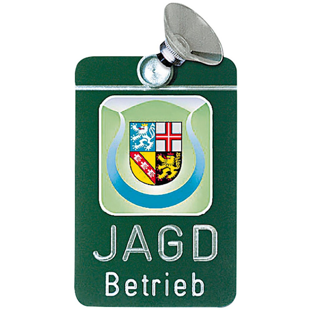 Autoschild Jagdbetrieb
