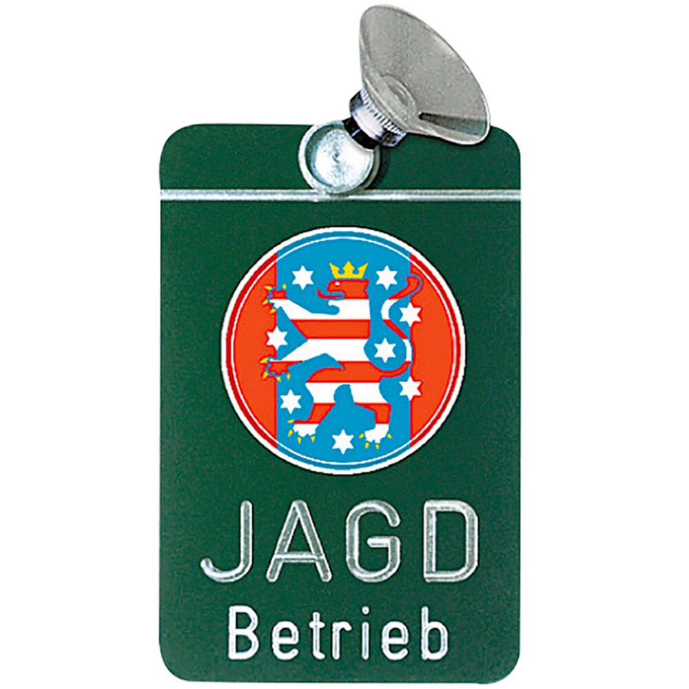 Autoschild Jagdbetrieb