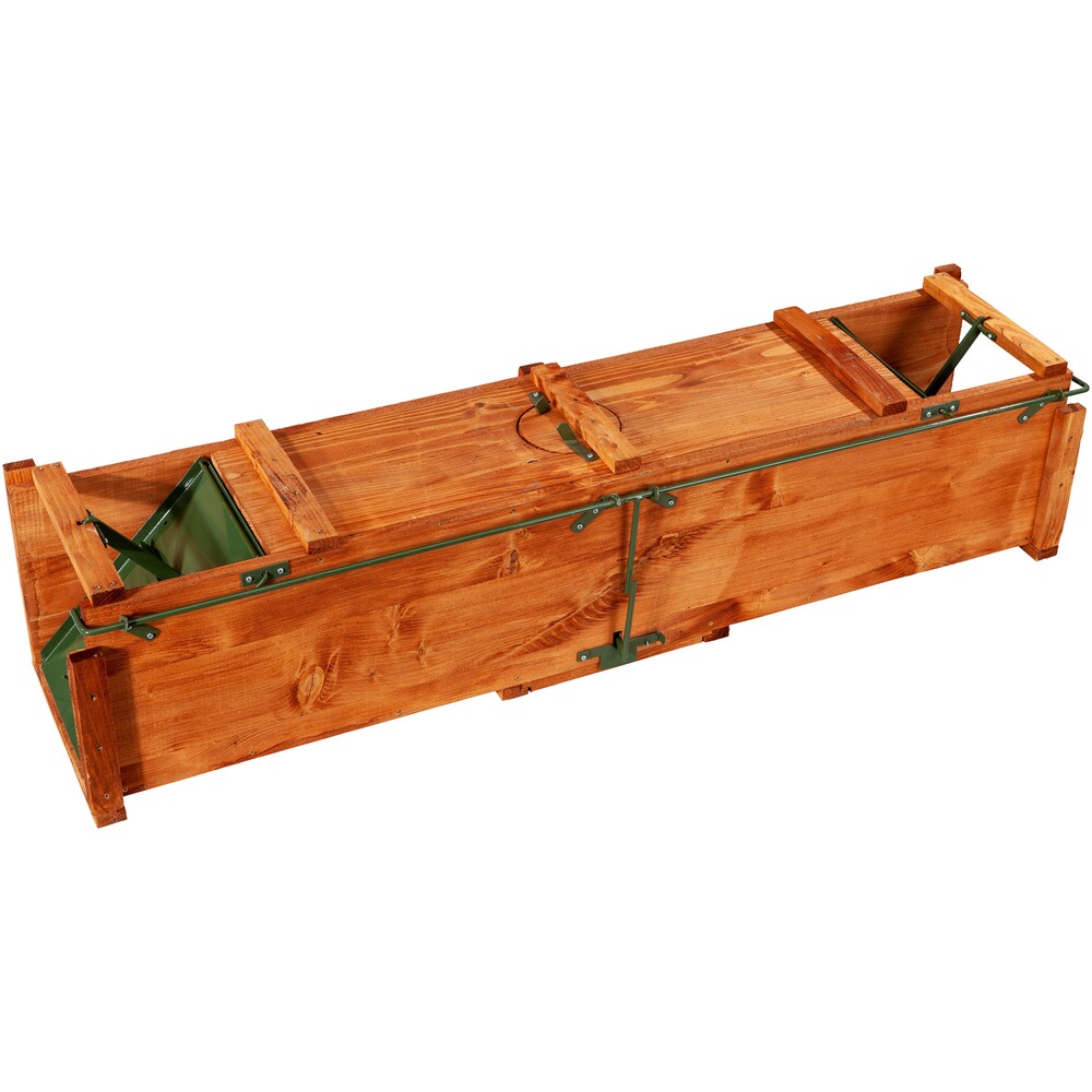 Two-door wooden box latch