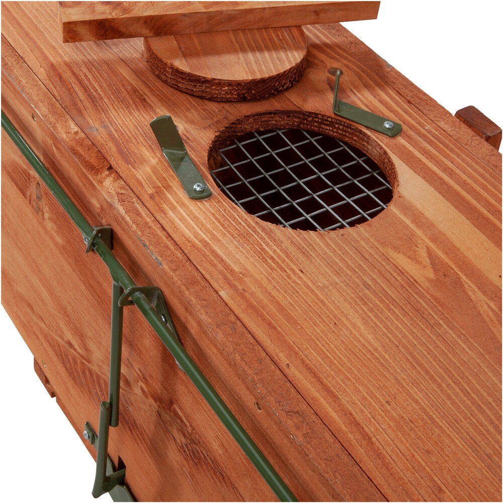 Two-door wooden box latch