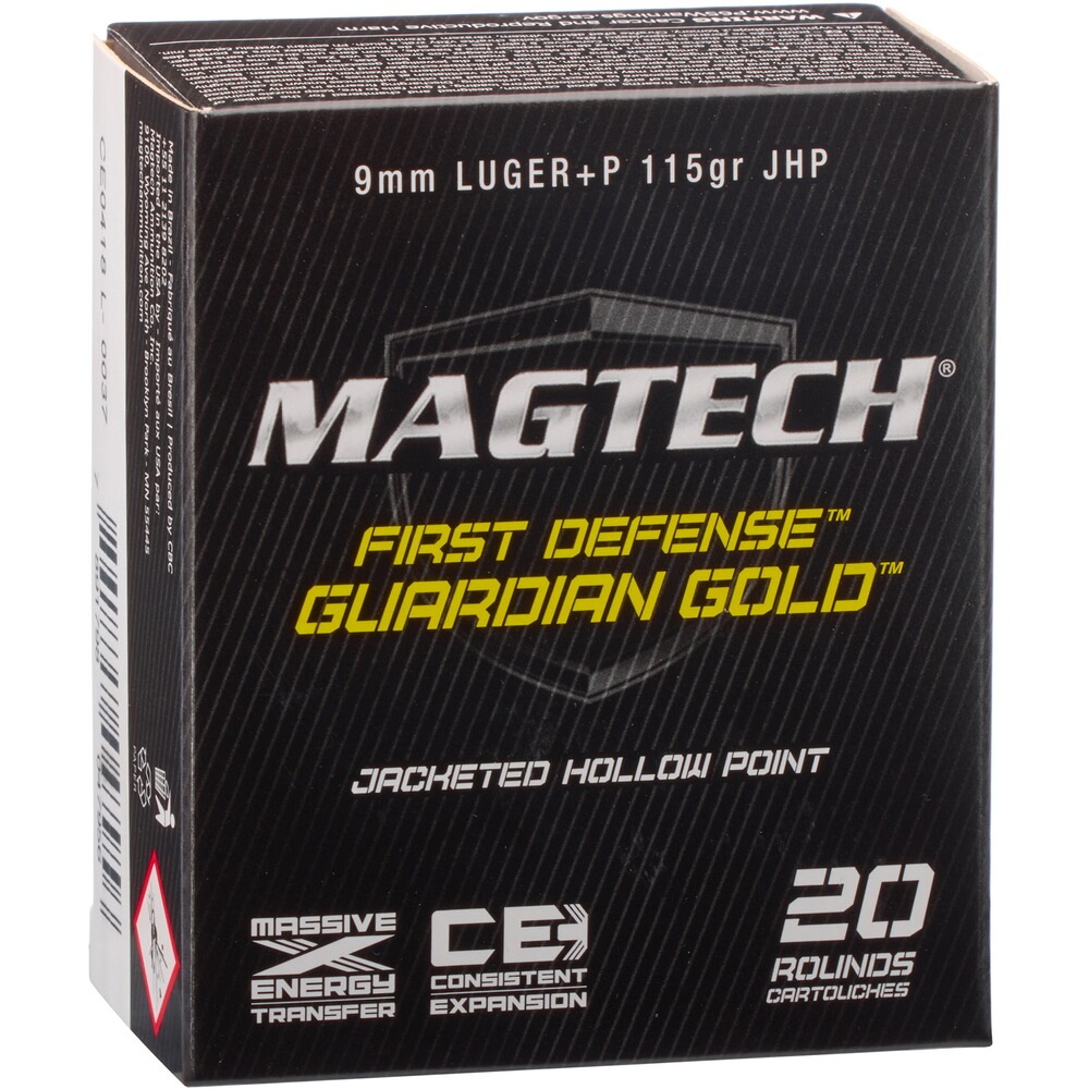 9 mm Luger+P Guardian Gold Teilmantel JHP 7,5g/115 grs.