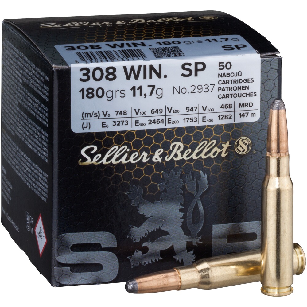 .308 Win. Teilmantel 11,7g/180grs., Sellier & Bellot