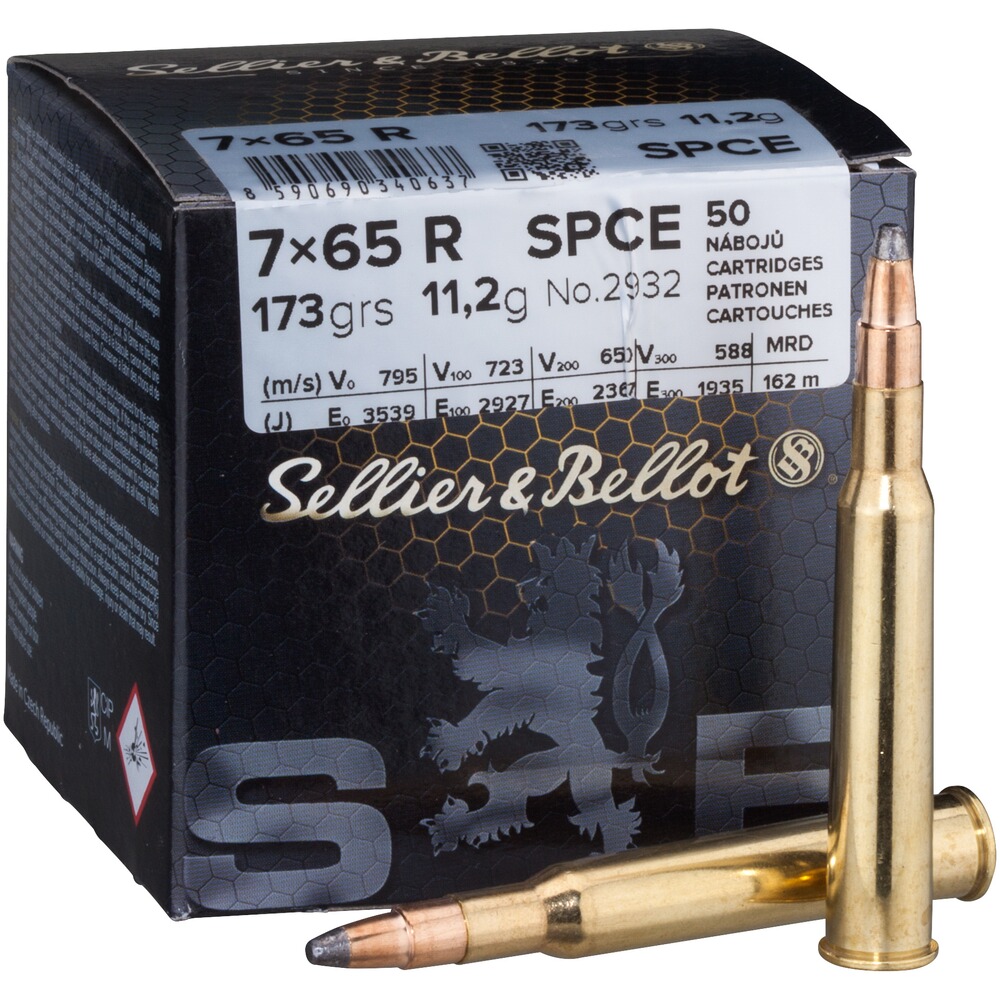7x65 R Teilmantel CE 11,2g/173grs., Sellier & Bellot