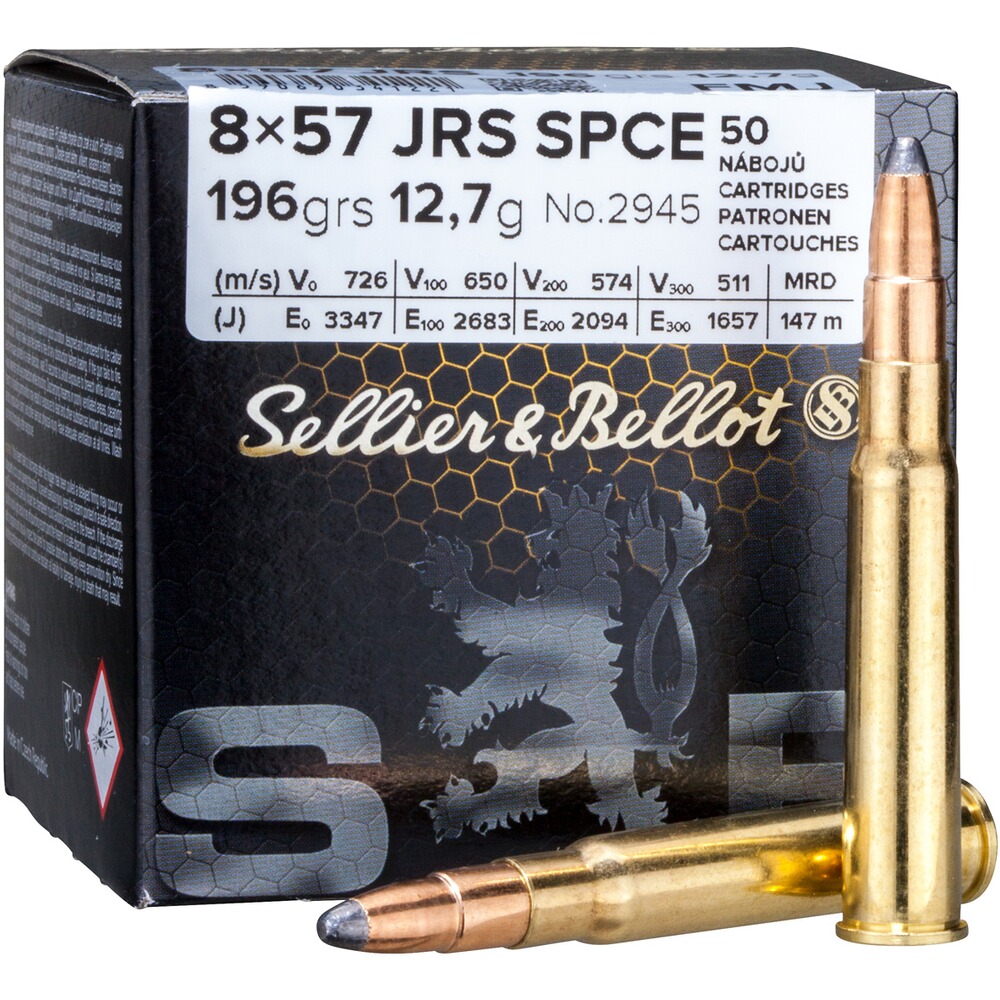 8x57 IRS Teilmantel CE 12,7g/196grs., Sellier & Bellot