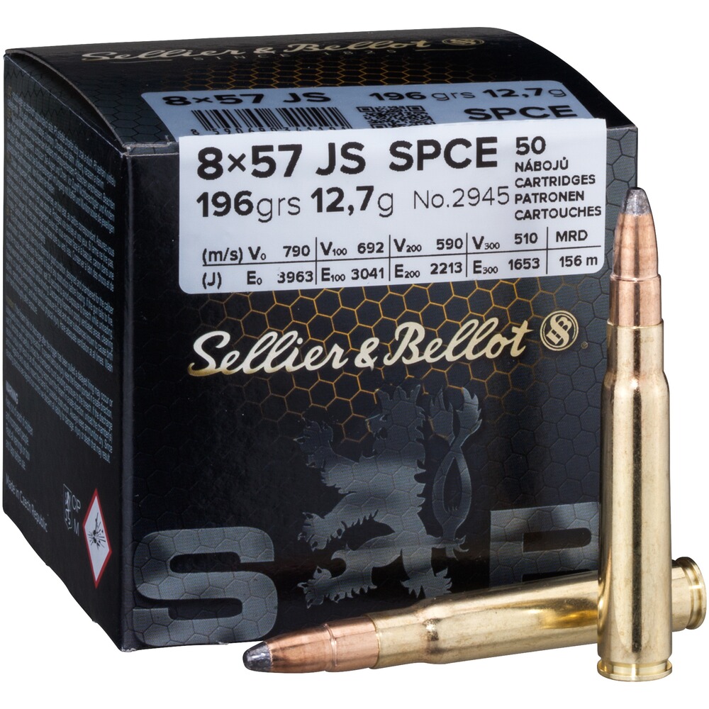 8x57 IS Teilmantel CE 12,7g/196grs., Sellier & Bellot