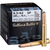 9,3x62 Teilmantel 18,5g/285grs., Sellier & Bellot
