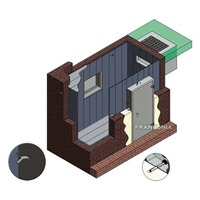 Strong room door, 200x100x24cm, ISS
