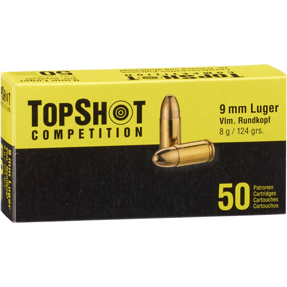9 mm Luger Vollmantel 8,0 g/124 grs.
