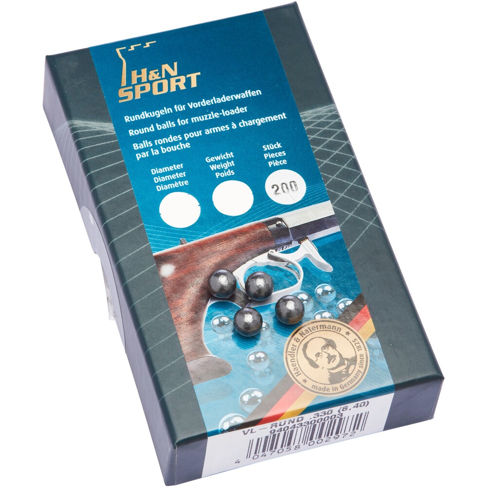 Boules rondes spéciales – 200 pièces, calibre .322 - .375, Haendler & Natermann