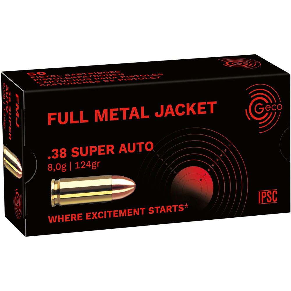 .38 Super Auto Vollmantel Rundkopf 8,0g/124grs.