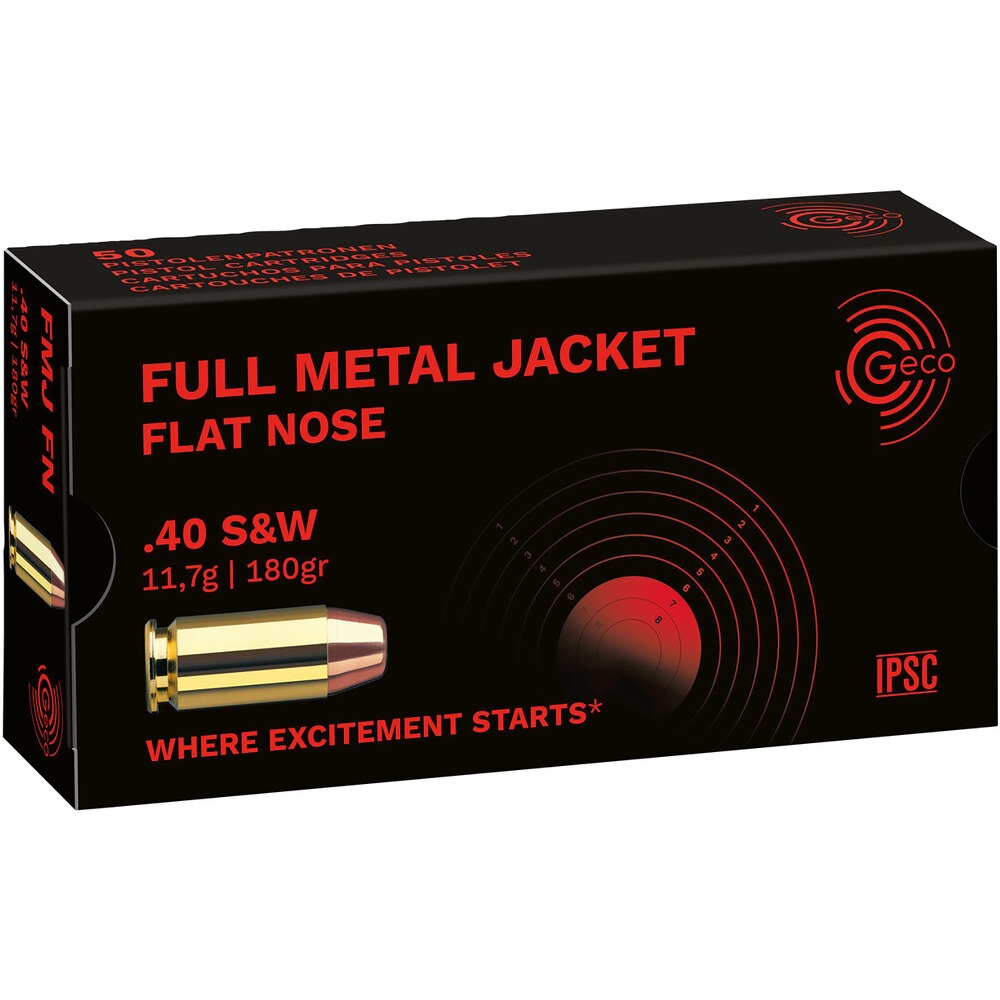 .40 S&W Vollmantel Flachkopf 11,7g/180grs.