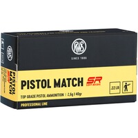 .22 lfb. Pistol Match SR 2,6g/40grs., RWS