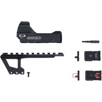 CO2 Pistole Racegun Set mit Leuchtpunktvisier, UX