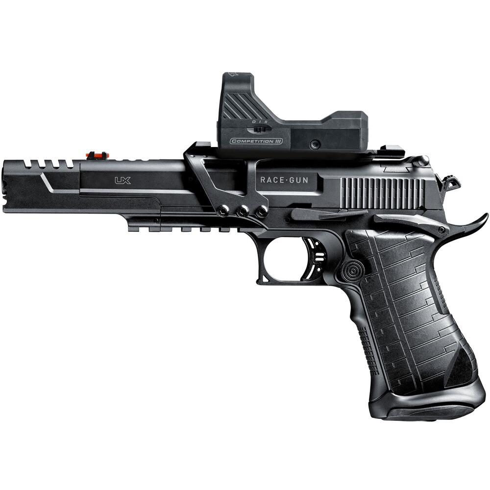 CO2 Pistole Racegun Set mit Leuchtpunktvisier