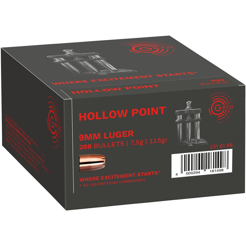 Geschosse .355 7,5g/115grs. HP, Geco